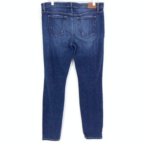 Joe's Jeans Women's Size 32 Icon Mid Rise Skinny Jeans Medium Wash Distressed - Picture 2 of 7